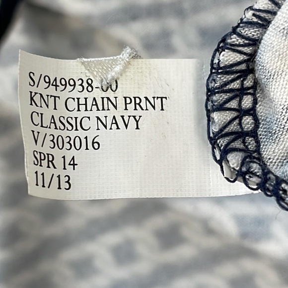 Banana Republic Gemma Chain Print Wrap Dress Long Sleeve Stretch Jersey Sz M - Picture 10 of 11